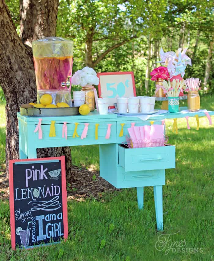 Pink Lemonade Party Cups, Plastic Cups, Lemonade Stand Party