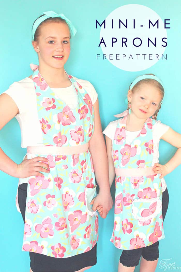 Matching Mommy and Me Aprons Mockup, Matching Family Mock Up