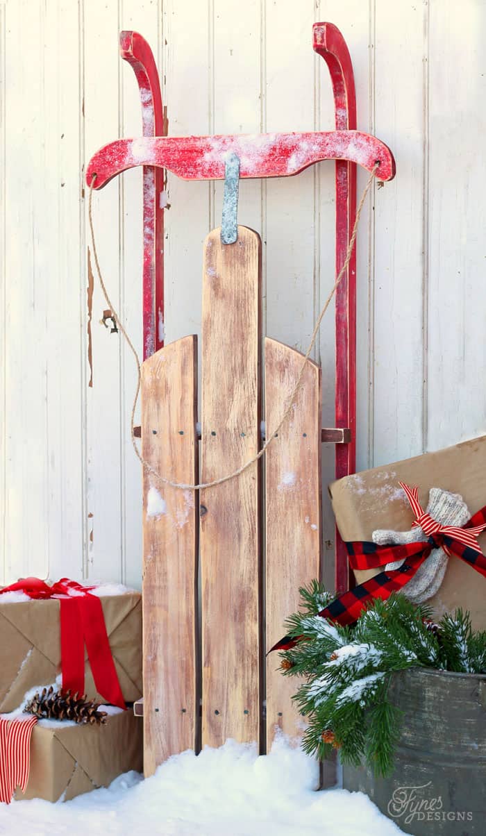 Wooden Christmas Sled
