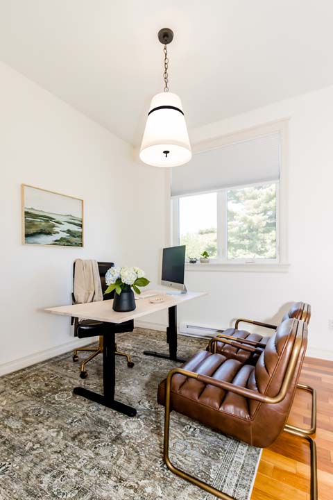 Modern Boho Standing Desk  Home office design, Apartment decor, Home decor